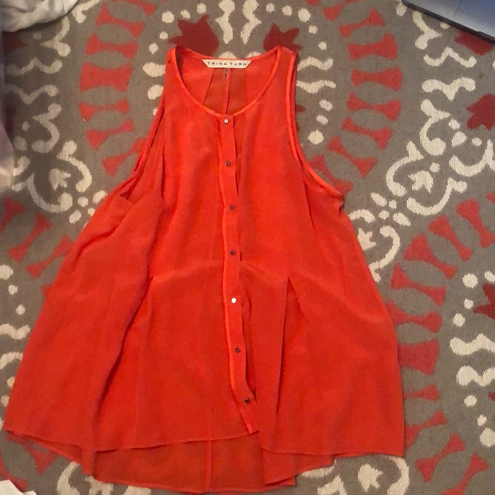 TRINA TURK red/orange tank